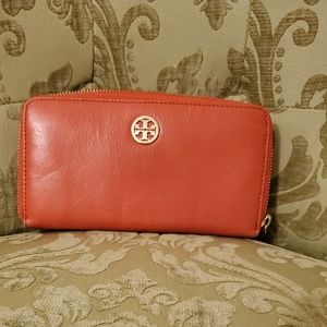 COPY - Tory Burch Wallet Orange with Gold Hardware